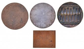 4db klf szocialista emlékérem, közte 1972. "Székesfehérvár 1000 éves" Br emlékérem (84mm),...