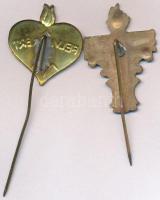 ~1930. "Felvidékért" fém kitűző + "Trianon" Br kitűző T:2