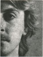cca 1990 Somogyi Tamás: Önarckép, feliratozott vintage fotóművészeti alkotás, 24x18 cm