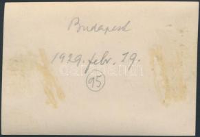 1929 Kinszki Imre (1901-1945): Budapest, havazás után, a szerző által feliratozott vintage fotó, a s...