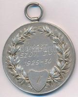 1930. "Budapesti Labdarúgók Alszövetsége 1926 / I. Oszt. Szöv. Díj. 1929-30" ezüstözött fé...