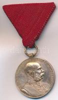1898. Jubileumi Emlékérem Fegyveres Erő Számára Br kitüntetés mellszalaggal T:2,2- Hungary 1898. Commemorative Jubilee Medal for the Armed Forces decoration with ribbon C:XF,VF NMK 249.