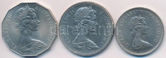 Vegyes: Ausztrália 1977. 50c "Ezüst Jubileum" + Jersey 1968. 10P + Kanada / Brit-Kolumbia ...