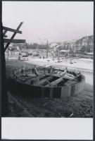 cca 1965 Budapest, Moszkva tér, 3 db korabeli negatívról készült mai nagyítás, 10x10 cm