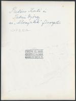 cca 1943 Patócs Kató és Tatár György balett jelenete az Álomjáték című darabban, Csiszár és Sárdi fe...