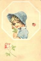 Gyermekek - 6 db főleg háború előtti képeslap vegyes minőségben / 6 mainly pre-1945 cute children po...