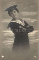 K.u.K. Kriegsmarine, lady in navy uniform, photo