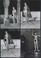 cca 1980 Budapesti turista csalogató, 8 db korabeli negatívról készült modern nagyítás, finoman erot...