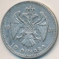 Jugoszlávia 1931. 10D Ag "I. Sándor" T:2-
Yugoslavia 1931. 10 Dinara Ag "Alexander I...