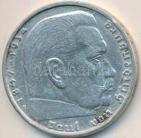 Német 3. Birodalom 1938B 2M Ag "Hindenburg" T:2,2- German Third Reich 1938B 2 Mark Ag "Hindenburg" C:XF,VF