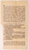 1848 A Közcsendi Választmány tagjainak nyomtatott hirdetménye a március 15-i eseményekről és azok sikeréről, benne a 12 pont felsorolásával, 2 p.