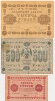 Szocialista Szövetségi Szovjet Köztársaság 1918. 10R + 50R + 250R (2x) + 500R + 1000R T:III,III- Russian Socialist Federated Soviet Republic 1918. 10 Rubles + 50 Rubles + 250 Rubles (2x) + 500 Rubles + 1000 Rubles C:F,VG