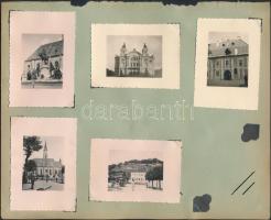 1939 Erdély: Szováta, Kolozsvár, Szászrégen és tájak, összesen 26 db 6x9 cm-es kép berakó lapokon / Photos of Transylvania