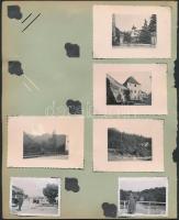 1939 Erdély: Szováta, Kolozsvár, Szászrégen és tájak, összesen 26 db 6x9 cm-es kép berakó lapokon / ...