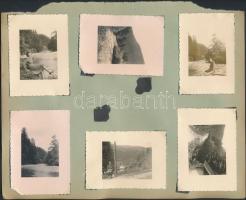 1939 Erdély: Szováta, Kolozsvár, Szászrégen és tájak, összesen 26 db 6x9 cm-es kép berakó lapokon / ...