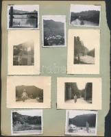 1939 Erdély: Szováta, Kolozsvár, Szászrégen és tájak, összesen 26 db 6x9 cm-es kép berakó lapokon / ...