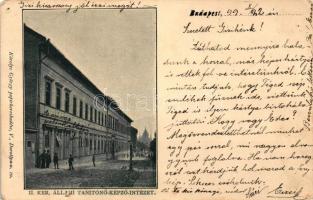 1899 Budapest II. Állami Tanítóképző Intézet, kiadja Károlyi György papírkereskedése (tűnyom / pinhole)