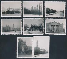 1939 Erdély: Nagyvárad 8 db 6x9 cm-es feliratozott fotó / Photos of Oradea