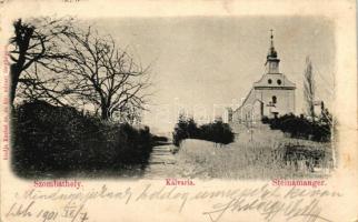 Szombathely, Kálvária; kiadja Knebel (ázott / wet damage)