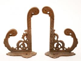 Antik réz fogas (2db), h:9,5 cm, m:6 cm