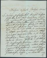 1819-1848 Kéziratos magánlevelek: Szekszárd (1819), viaszpecséttel,20x24cm+ Monostor (1848), "Mélyen tisztelt polgártárs!" 21x17cm