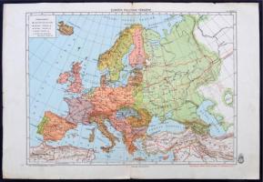 cca 1930 Európa politikai térképe. 30x42 cm