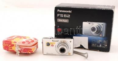 Panasonic Lumix DMC FS62 digitális fényképezőgép, tartozékokkal, külön tokkal, saját dobozában, jó állapotban, működik