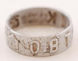 1928 Baromfi vagy kacsa gyámzó gyűrű alumíniumból, jelzett