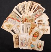 cca 1900-40 Szentképek különféle méretben és minőségben benne csipke és lithó képek is,  50db