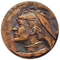 ~1955-1976. "Jászai Mari-díj II. fokozat" Br díjérem jelzés nélkül (78mm) T:2 Hungary ~1955-1976. "Mari Jászai Award IInd grade" Br award medal without makers mark (78mm) C:XF
