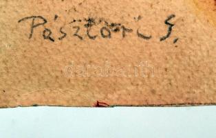 Pásztori G. jelzéssel: Női portré. Akvarell, papír,kissé viseltes szélekkel, 37x27cm