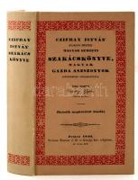 Czifray István szakács mester' magyar nemzeti szakácskönyve, Pesten, 1840, Reprint! (Bp., 1985,...