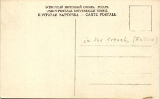 Russian soldiers in the trench