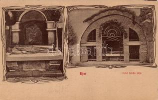 Eger, Dobó István sírja, Art Nouveau; Özv. Gyöngyi Sománé kiadása