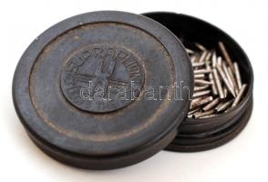 Supraphon, Reflects the phone, bakelitdoboz,benne sok gramofontűvel, d:5cm