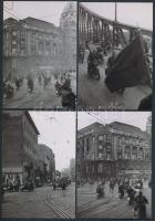 cca 1950 Motoros felvonulás Budapesten, vélhetően versenyzők, Rózsa György fotóriporter hagyatékában...