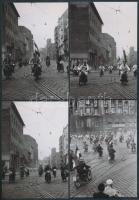 cca 1950 Motoros felvonulás Budapesten, vélhetően versenyzők, Rózsa György fotóriporter hagyatékában...