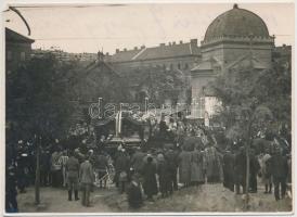 1926 október 7. Jászai Mari temetése, korabeli fotó, verzón feliratozva, 7x10cm