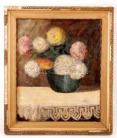 Koszta jelzéssel: Virágcsendélet. Olaj, vászon, keretben, 60×50 cm