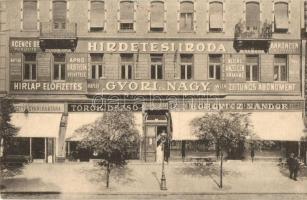 Budapest, Győri és Nagy hirdetési iroda, Engel Júlia kesztyű gyári raktára, Horovicz Sándor és Török...