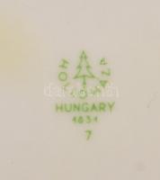 Hollóházi vadász mintás porcelán korsó, matricás, hibátlan, jelzett, m: 15 cm