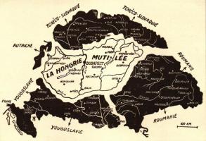 La Hongrie mutilée kiadja a Magyar Nemzeti Szövetség / Hungarian irredenta map