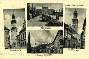 Sopron, Várostorony, I. Ferenc József tér, templom utca, Erzsébet tudományegyetem (EK)