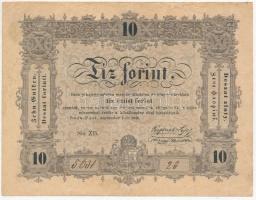 1848. 10Ft Kossuth bankó T:III Adamo G111