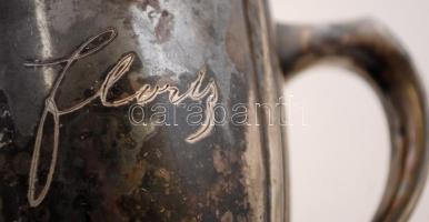 Wellner alpakka kiöntő, jelzett, m: 15 cm