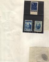 3 db levélzáró / cionista propagandabélyeg +  medál könyörgő imával