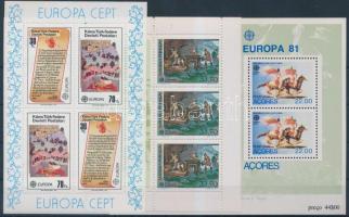 Europa CEPT 1981-1982 3 mini sheet, Europa CEPT 1981-1982 3 klf kisív