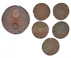 1705. XX Poltúra Cu "II. Rákóczi Ferenc" hamis ellenjegyekkel + 1707KB Rézpoltúra "II...