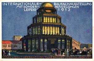 1913 Leipzig, International Baufachausstellung mit Sonderausstellungen s: Paul Schneider (small tear)