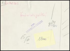 1961 Novotta Ferenc: Úszóutánpótlás, jelzett fotó, 13x18cm